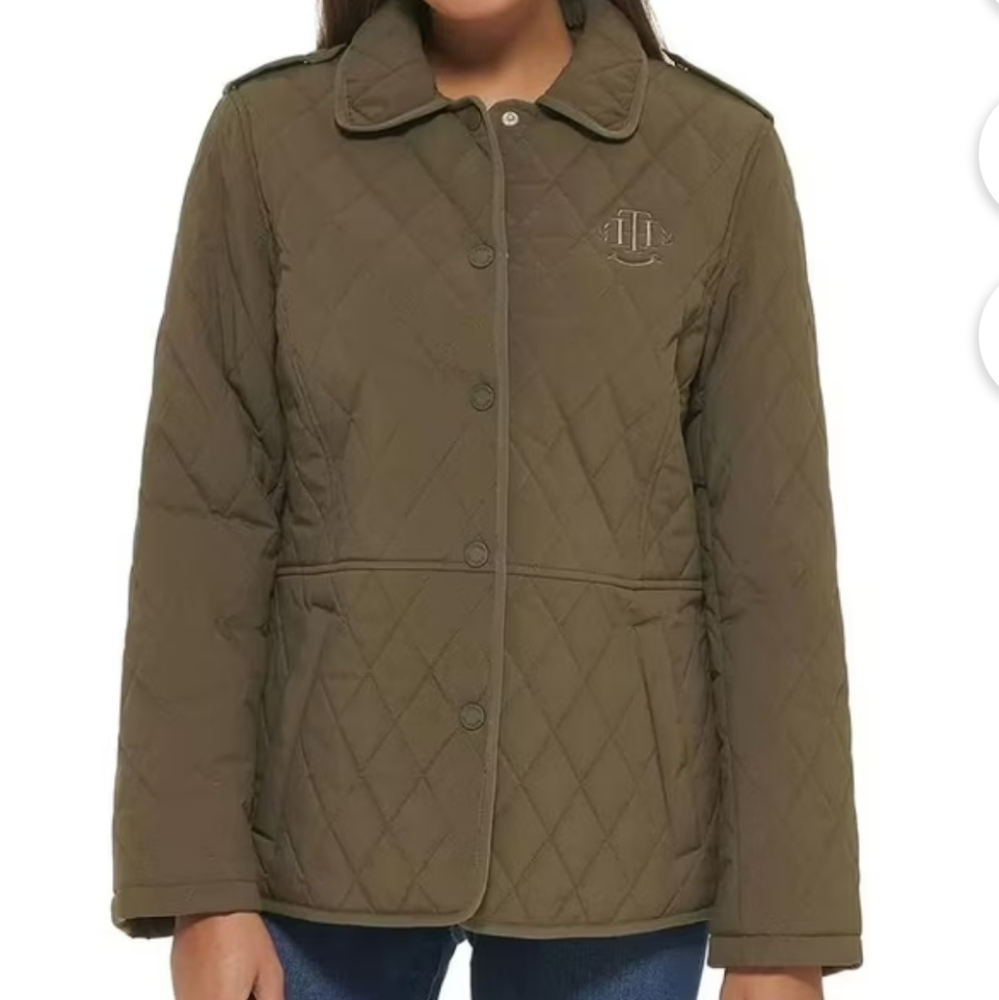 TOMMY HILFIGER  LADIES XXL QUILTED JACKET COLOR: JUNIPER
